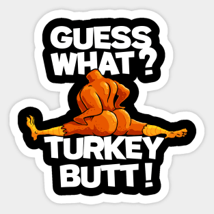 Twerkey Twerking Turkey Funny Turkey Butt Thanksgiving Twerk Turkey Sticker